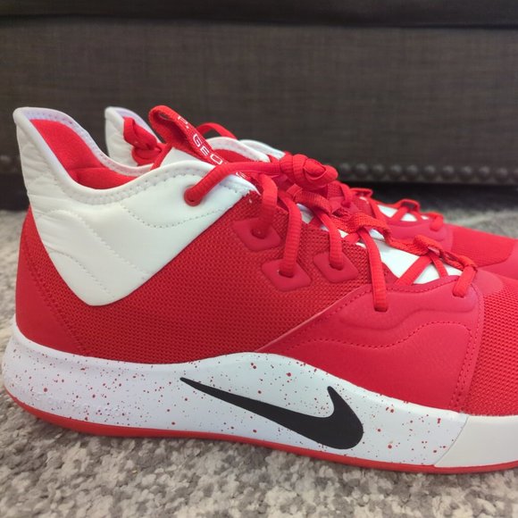 Nike Paul George 3 TB Promo Red/White, Size 15 - Picture 2 of 6